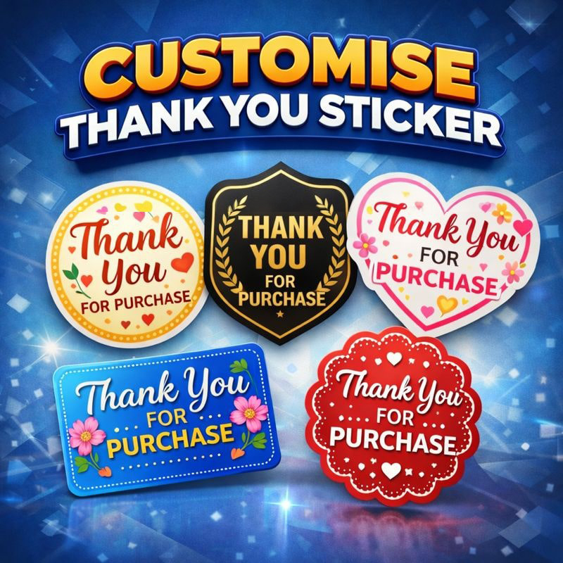customise thank you sticker