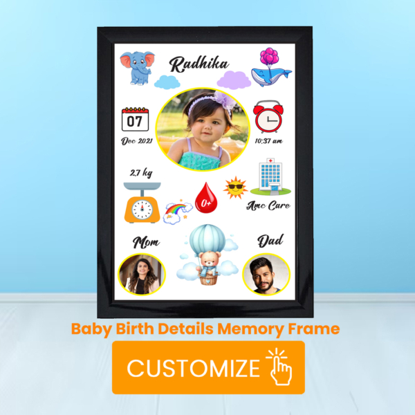 Personalized Birth Info Photo Frame Design-5