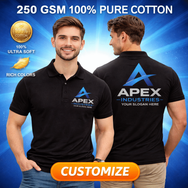 250 gsm collar t-shirt