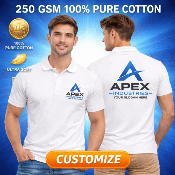 250gsm-white-collar t-shirt