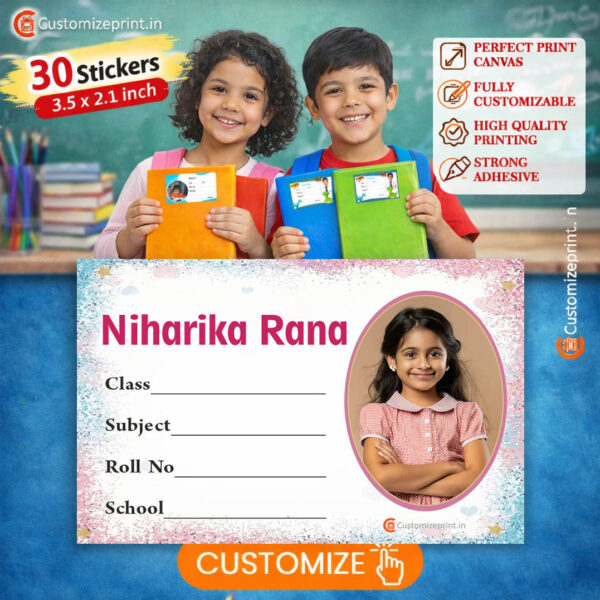 School notebook name label sticker d-13
