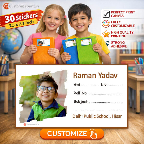 School notebook name label sticker d-21