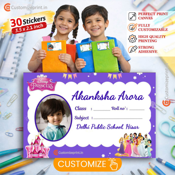 School notebook name label sticker d3