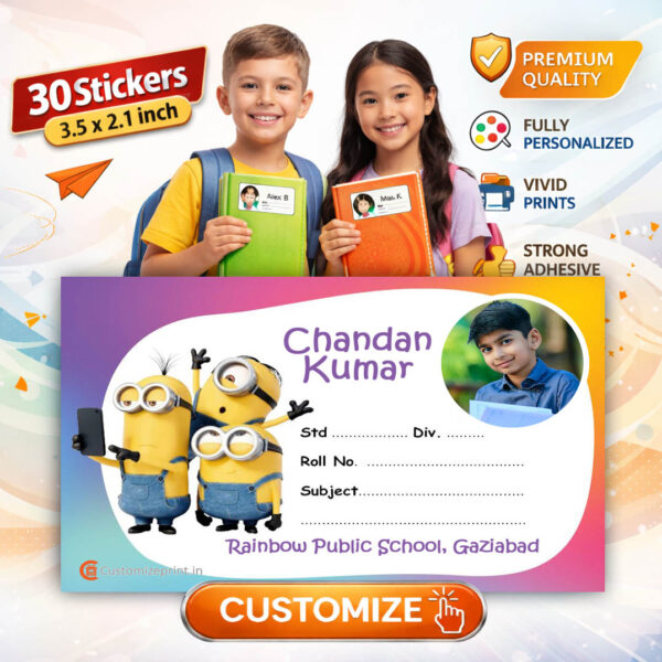School notebook name label sticker d-32