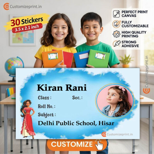 Personalized 30 pcs School Notebook Name Stickers D-5