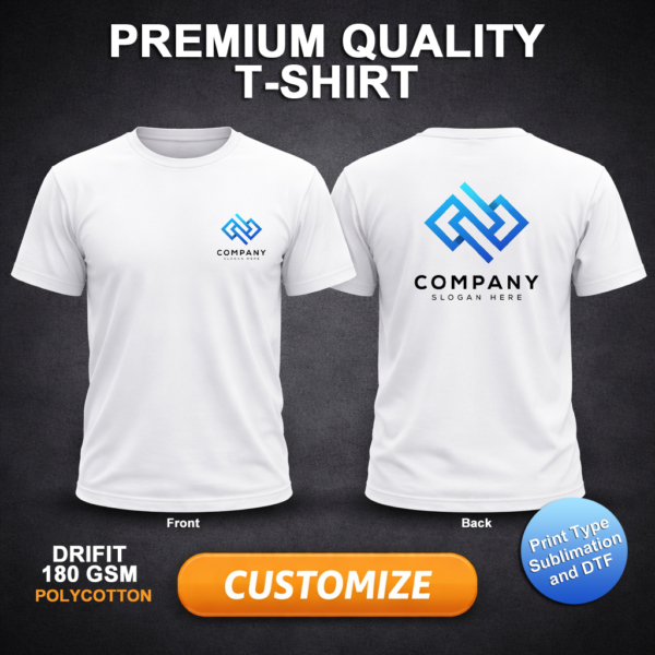 premium quality t-shrit drifit polycotton 180 gsm