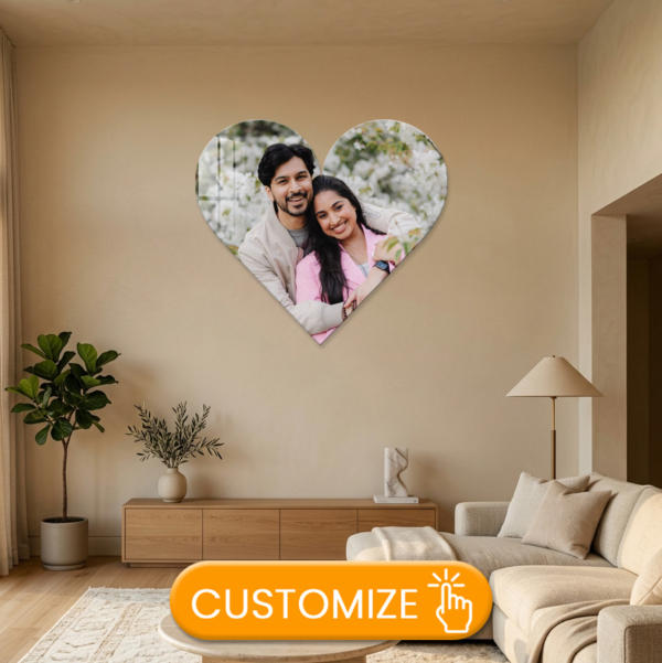 heart shape acrylic photo frame