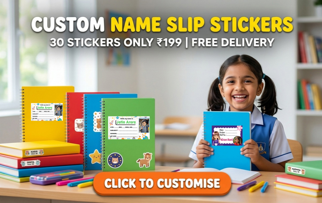 customise name slip sticker