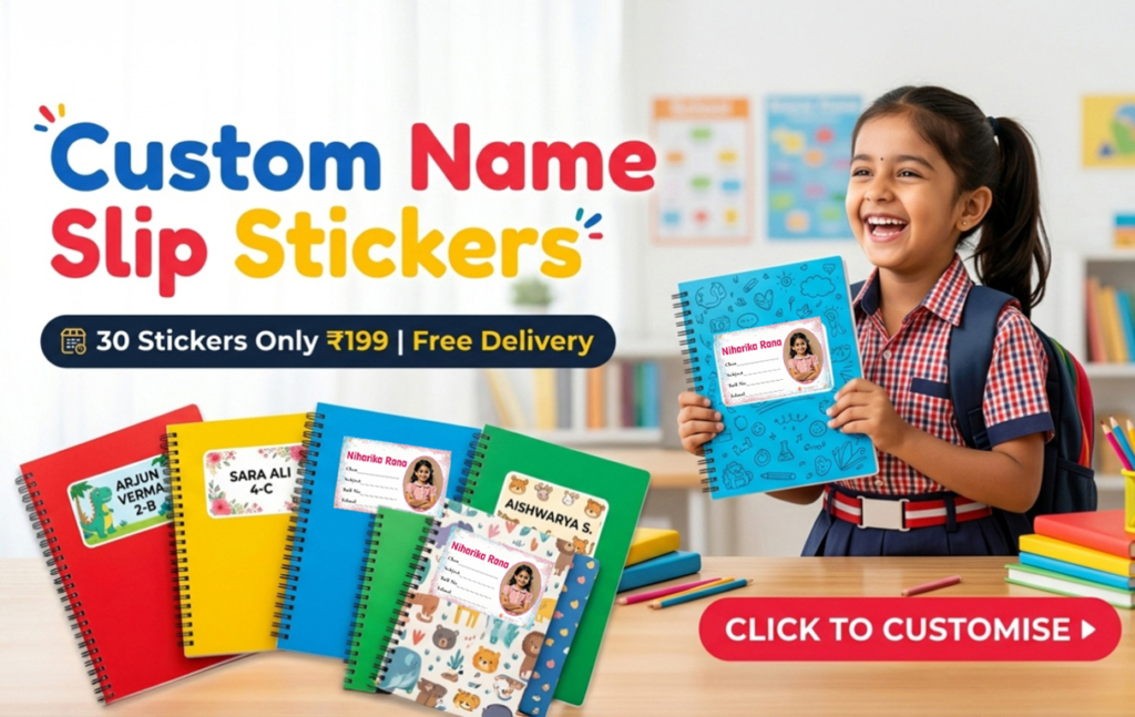 customise name slip sticker