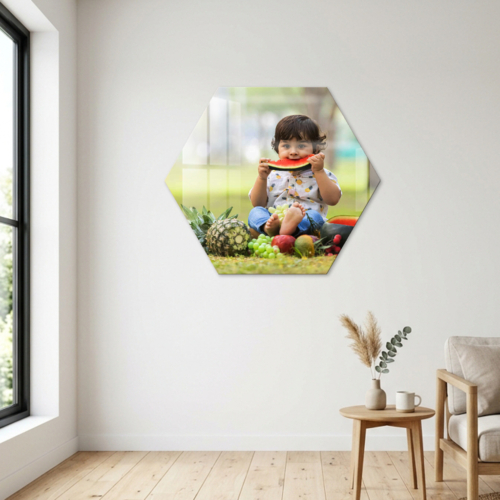 Hexagon acrylic photo frame